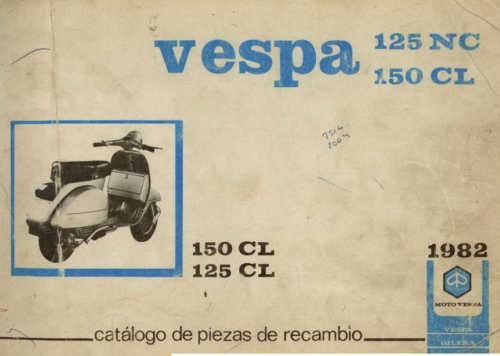 Catalogo Ricambi Vespa 125-150 CL Spagna