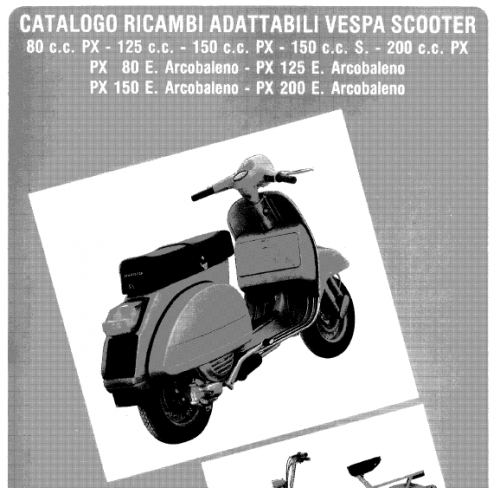 Maggiori informazioni su "Catalogo Ricambi MEC.EUR. Vespa PX e PXE"	