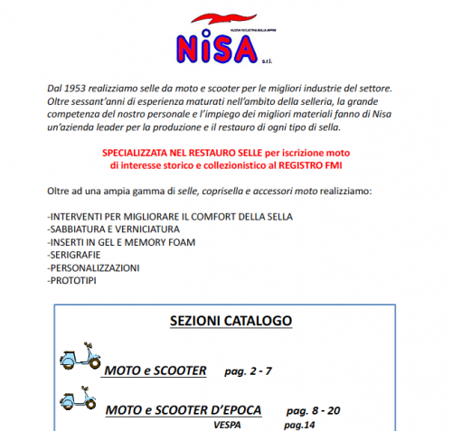 Maggiori informazioni su "Catalogo Selle NISA 2014"	