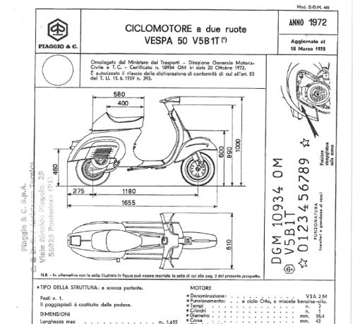 STO Vespa 50 Special ed Elestart V5B1-2-3-4T