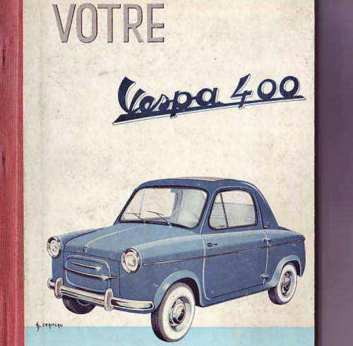 Maggiori informazioni su "Guida tecnica e pratica vettura Vespa 400 ACMA"	