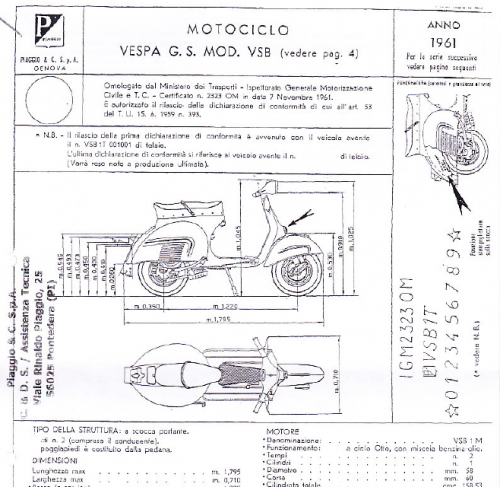 Maggiori informazioni su "STO Vespa 160 GS VSB1T"	