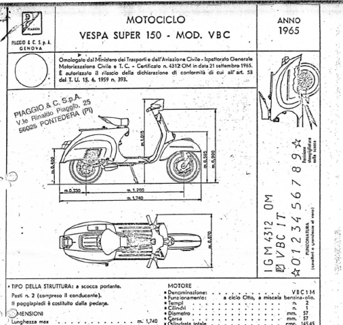 Maggiori informazioni su "S-T-O Vespa 150 Super VBC1T"	