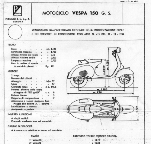 STO Vespa 150 GS VS1-2-3-4-5T