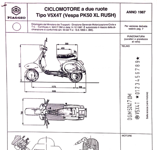 Maggiori informazioni su "STO Vespa PK 50 XL RUSH V5X4T"	